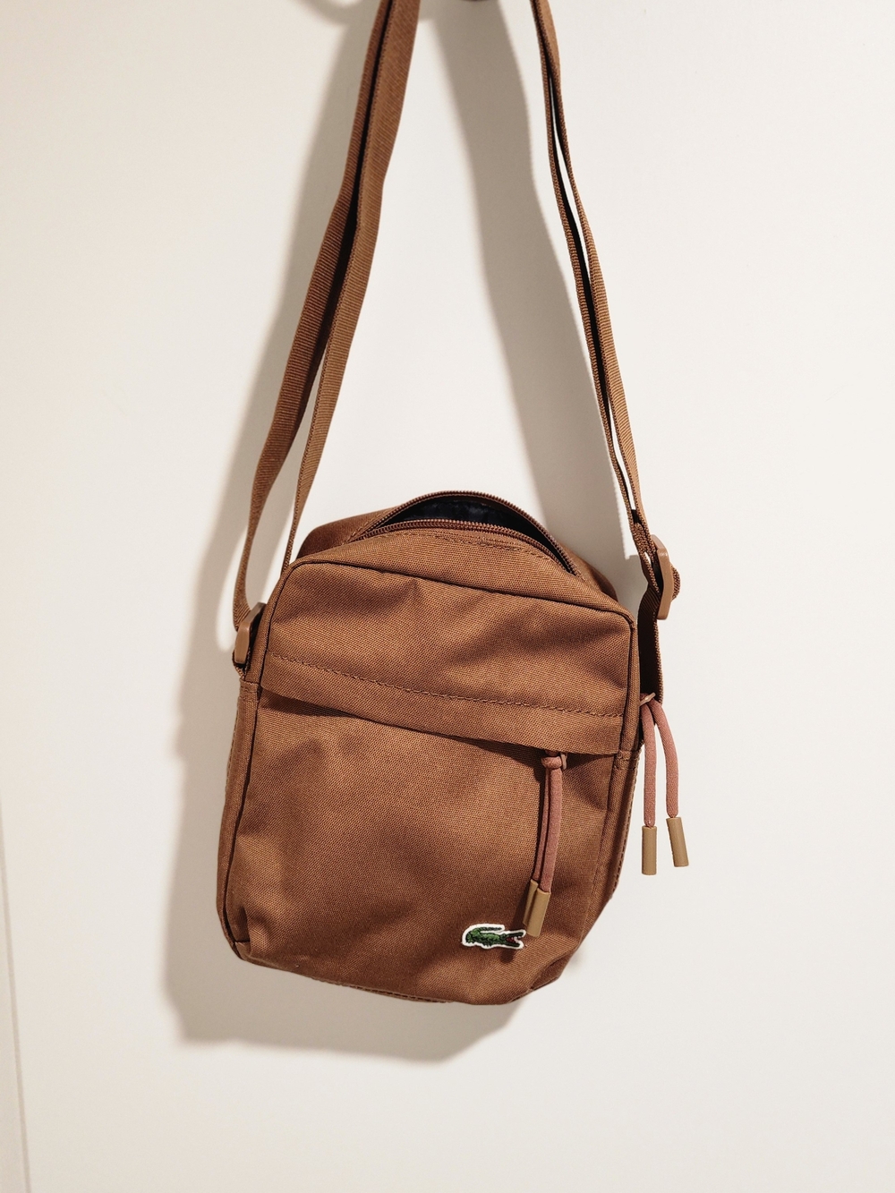 Lacoste Brown Compact Crossbody Messenger